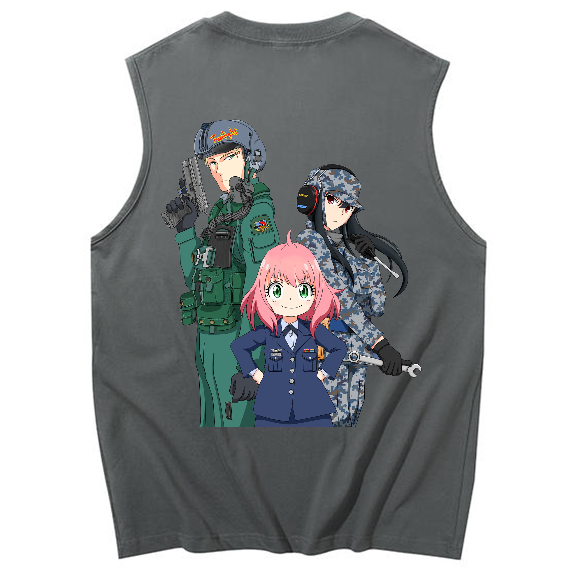 （画像用） SPY×FAMILY间谍家家酒 コットン100％タンクトップ（背面プリント）